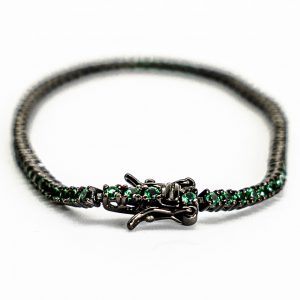 Green Iced Out Bracelet