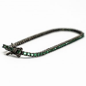 Alternative view of Green Iced Out Bracelet