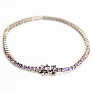 Pink Iced Out Bracelet
