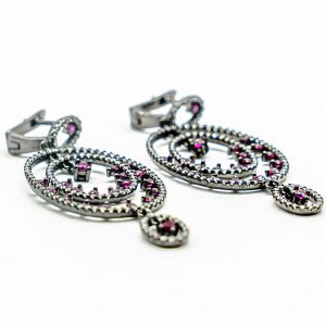 Alternative view of Pink Circles Earrings