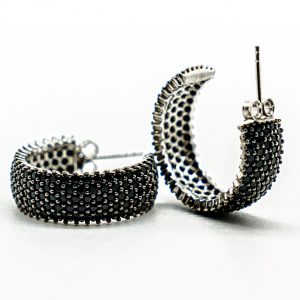 Icy Black Earrings